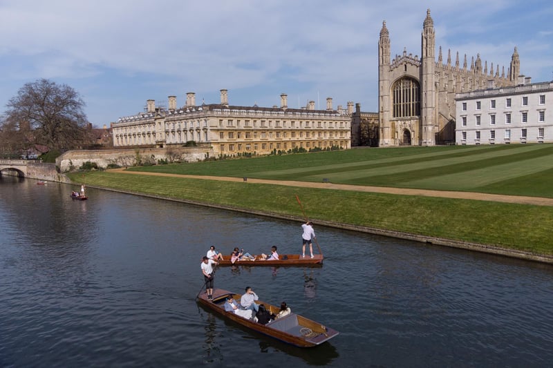 Cambridge is eighth on the list with an average of 29,720 searches per month, or 20 per 100 people. Picture shows people punting past King's College along the River Cam in Cambridge.Photo: Joe Giddens/PA Wire