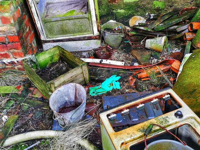 Sometimes beauty can exist in strange places. Gary Chittick took this picture of some colourful rubbish during a walk.
