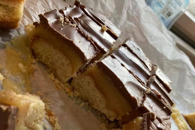 Look at those layers! Thanks to Sarah L Robson for the photo of her Galaxy caramel shortbread.