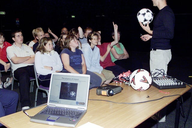 Pupils were shown how football games and training aids are produced with the aid of computers in 2005
