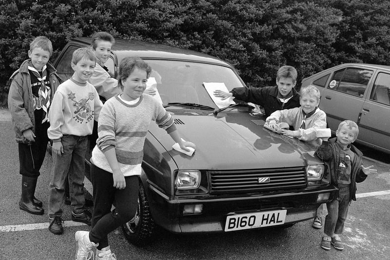 The Cubs took part in a charity car wash in 1990 - do you recognise any of these faces?