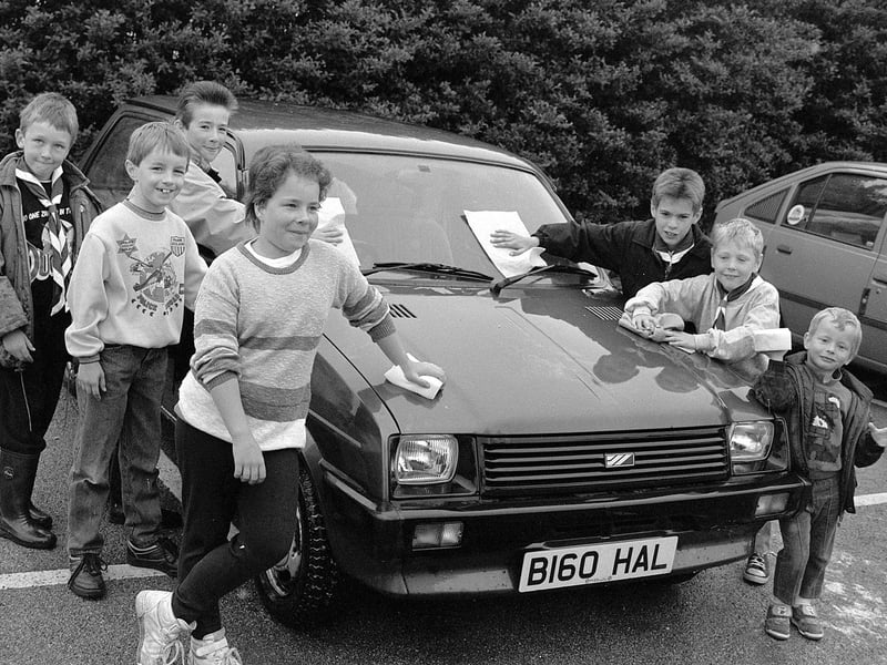 The Cubs took part in a charity car wash in 1990 - do you recognise any of these faces?