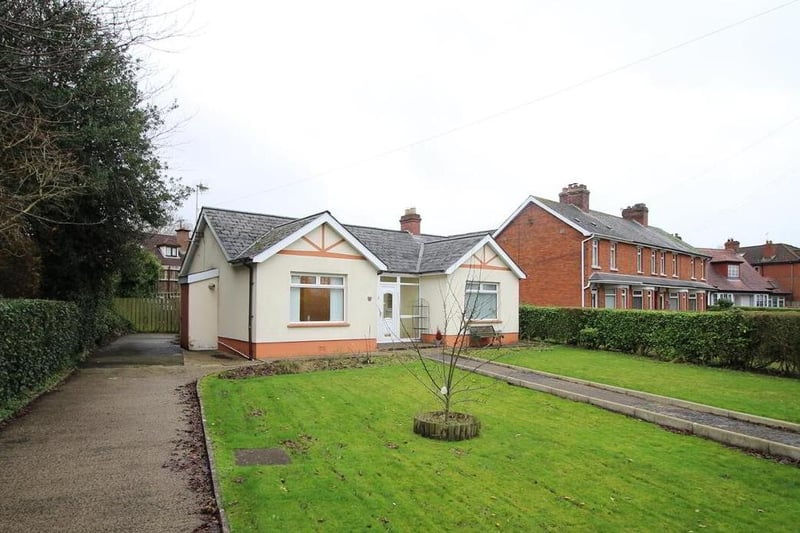 Two bed detached bungalow on Mill Road, Ballyclare.  Average house price in Antrim and Newtownabbey - £150,673.