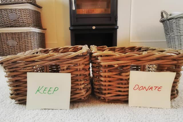 Declutter your home as part of the staging process