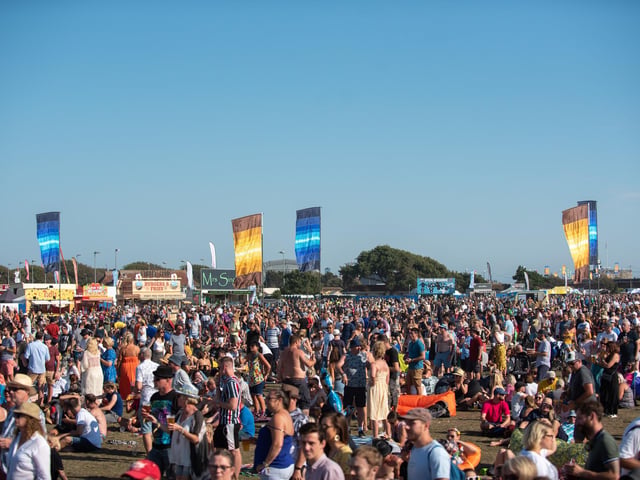 General view of the crowd at the Common Stage. Picture: (250819-048)
