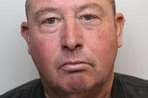 Pictured is Anthony Hymer, aged 55, of Rose Grove, Wombwell, Barnsley, who was found guilty of assault occasioning actual bodily harm after he assaulted his ex-partner, and he pleaded guilty to harassing his ex-partner and was sentenced at Sheffield Crown Court to 20 months of custody.