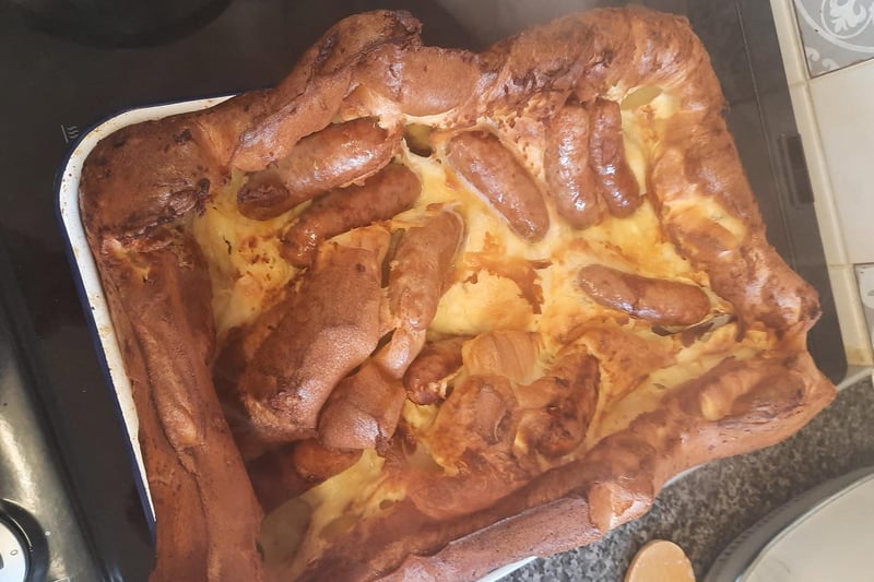 A toad in the hole fit to feed the whole family!
