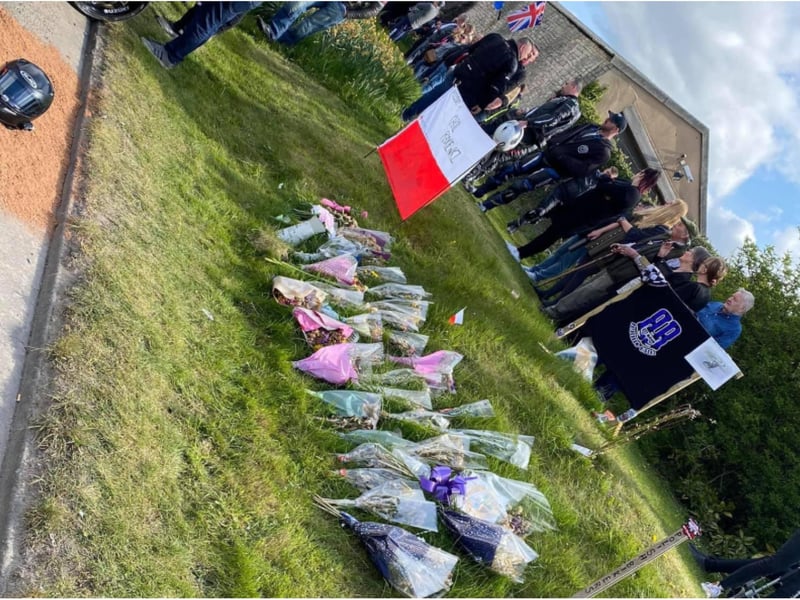 A Polish flag was among the tributes left at the scene.