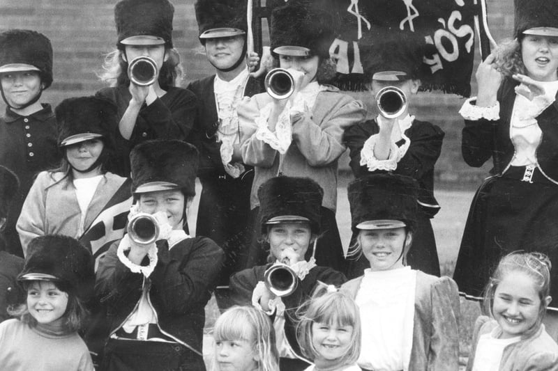 Another view of the Hartlepool Flamingos juvenile jazz band, this time from the 1993 Hartlepool carnival.