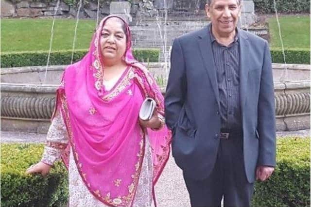 Nargis Begum with her husband Mohammed.