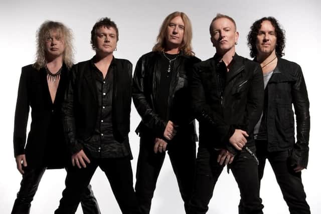 Sheffield rock band Def Leppard, Rick Allen second from left