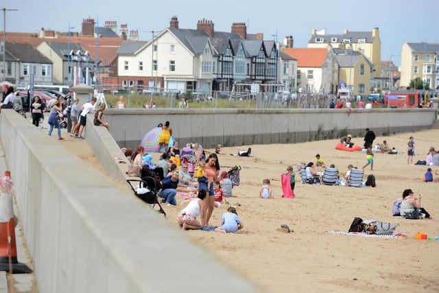 The rise in temperatures has brought crowds to Seaton Carew seafront.