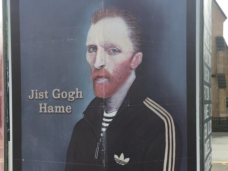 This poster used Dutch post-impressionist painter Vincent Van Gogh to deliver the 'stay at home' message.