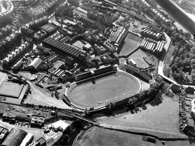 Aerial view of Powderhall Sports Ground in Edinburgh