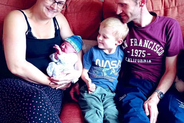 Phil Bessant, Kathryn, son Evan and new baby Joseph.