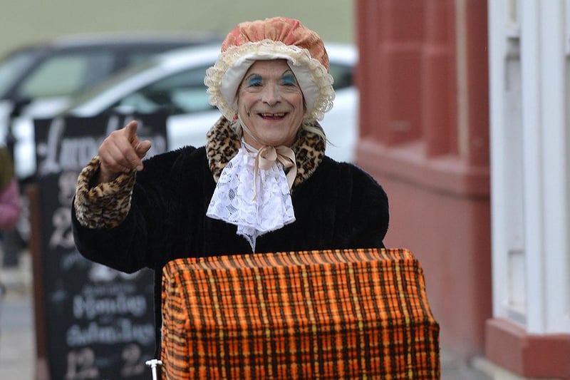 Dame Dilly enjoying a walk in Seaton Carew during the Victorian Festival.