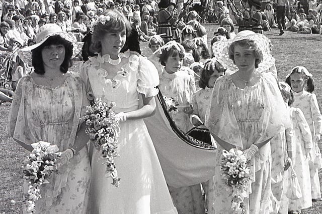 Buxton Advertiser archive, 1980, the May Queen at Hayfield carnival