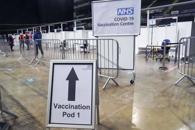 Each patient will visit a vaccination pod at the Sheffield arena vaccination centre