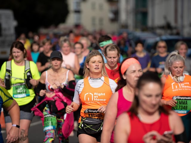 Action from the Great South Run. (201019-271)