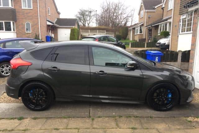 The dark grey Ford Focus RS was stolen from Rufford Rise, Beighton, sometime between around 9 and 10pm on December 9