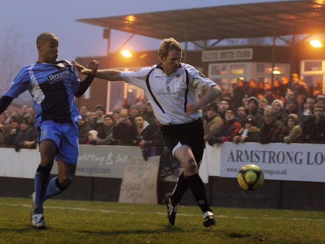 Andy Todd gets down the left late on in the victory.