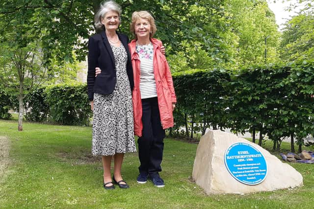 After a campaign run by The Star and Campaign to Protect Rural England, Ethel Haythornthwaite, who fought for our access to the Peak District and Sheffield's green, belt finally has a blue plaque in her honour. Pictured are Dame Fiona Reynolds and Jean Smart.