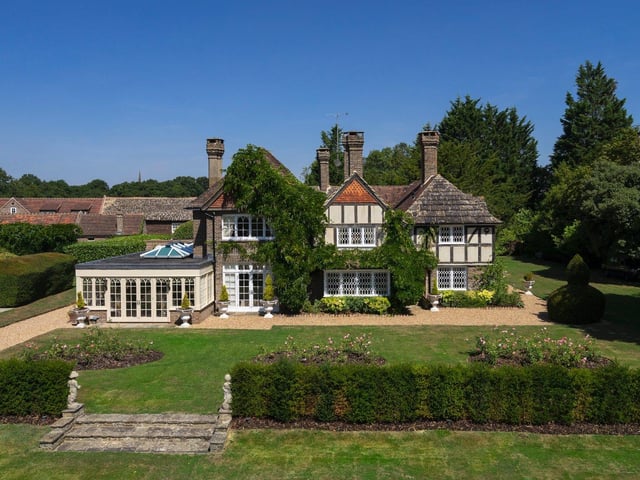 Morley Manor is a grade II listed property situated in a rural location within the hamlet of Shermanbury. The manor dates back to the 17th century and has been substantially extended, with many characterful features throughout. Price: £6,950,000.