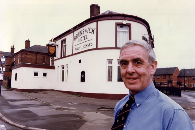 Landlord Danny Gourley of the Brunswick Hotel, Tilford Road, Woodhouse, May 1, 1996