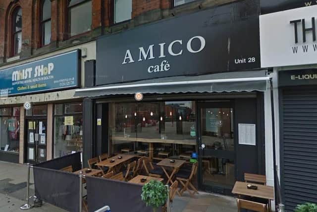 The gripping climactic scene from last night's episode of BBC One's Happy Valley depicted a phone call in a 'Sheffield' coffee shop - but was filmed at Amico's Cafe in Bolton.