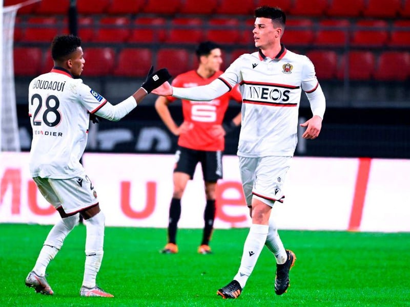 West Ham United and Southampton have been tipped to go head to head in the race to sign OGC Nice defender Flavius Daniliuc. The Real Madrid youth academy product is currently the captain of Austria's U21 side. (Daily Mail)
(Photo by DAMIEN MEYER/AFP via Getty Images)