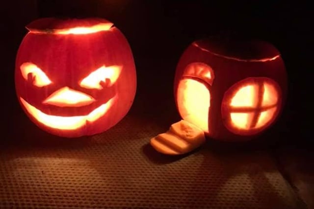 Sarah Edwards has been hard at work carving pumpkins for Halloween.