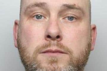 Pictured is Michael Jones, aged 40, of Mendip Rise, at Brinsworth, Rotherham, who was sentenced at Sheffield Crown Court to six years of custody and made subject to an indefinite restraining order after he pleaded guilty to wounding with intent to cause grievous bodily harm to his partner. His sentence was increased to 7.5 years under the ULS scheme