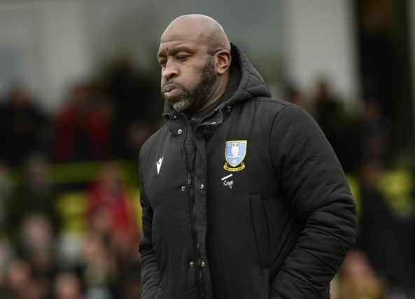 Sheffield Wednesday boss Darren Moore after the defeat to Forest Green at the weekend   Pic Steve Ellis