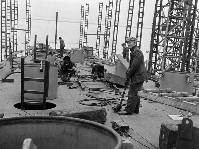 Henry Robb Ltd Ship Builders in Leith - Scene in yard, 1964.