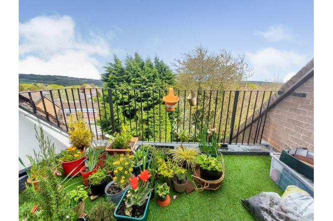 This one bedroom flat in Rural Lane, Wadsley, is on the market at £127,000. The brochure says: "Without question the 'Stand Out' feature of this top floor apartment is the balcony which offers stunning views of Wadsley Church and across to Grenoside."
