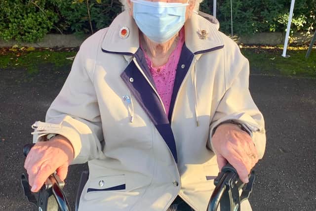 Freda France, 90, was given the vaccine at her local GP surgery.