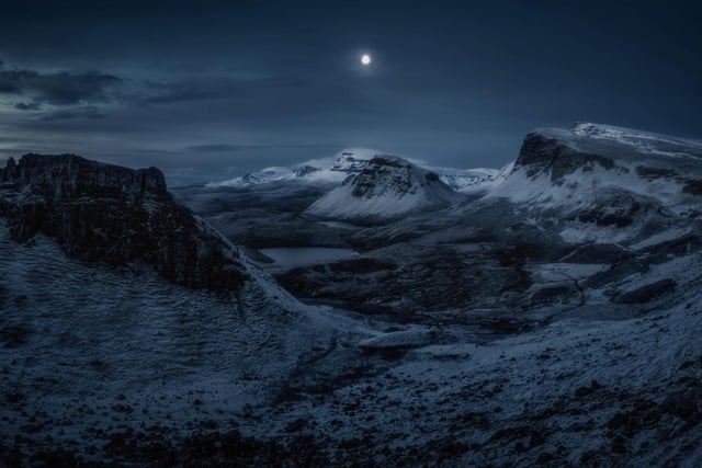 RAMTEID GOZREH - HIGHLY COMMENDED
Moon over Quiraing Isle of Skye, Scotland. 