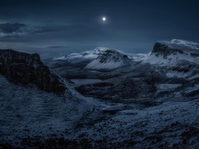 RAMTEID GOZREH - HIGHLY COMMENDEDMoon over Quiraing Isle of Skye, Scotland. 