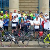 Healthcare professionals from Sheffield's Teaching Hospital Trust cycled to City Hall today to highlight the 'lack of safe infrastructure' for bikes in the city.