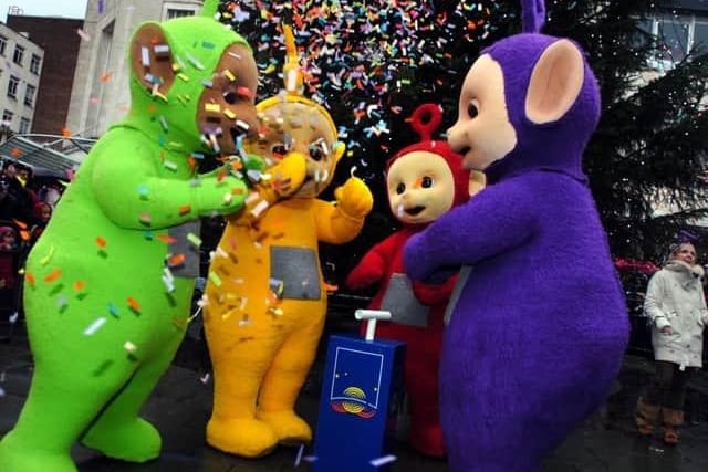 Children's TV favourites The Teletubbies switched on the lights in 2007.