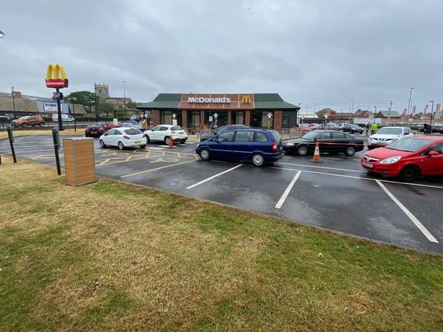 A busy moment at McDonald's in Burn Road, Hartlepool.