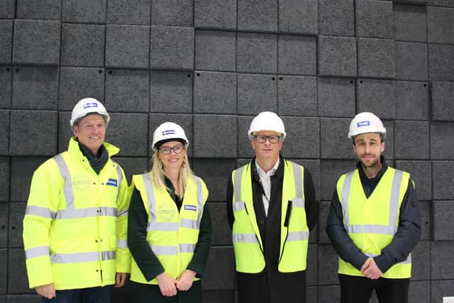 From left: Tim Roberts (CEO Henry Boot), Kate Josephs (CEO Sheffield City Council), Sean McClean (Director of Regeneration and Development City Futures SCC) and Mike Norris (Senior Development Manager, Queensberry)