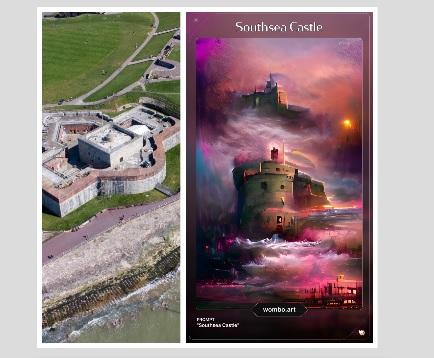This is how the AI imagines what Southsea Castle looks like. Picture: WOBO Dream AI