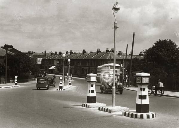 The Saxons settled on Portsea Island in the 6th century including one called Coppa who is believed to have owned a stretch of shoreline, in the Saxon language an ora. with the combination creating Coppan ora, with the ''n' added in place of an apostrophe. By the time the Domesday Book was published in 1086, it had changed to Copenore before being later known as Copnor. Nearby Baffins was farmland which included Baffins Pond, Baffins Farm, and Tangier Farm with those place names retained and reused for the names of the area and the roads. In the late 19th, and early 20th century the rapid expansion of Portsmouth saw the areas engulfed by the growing city.
Pictured: Copnor Bridge in Copnor Road in July 1936.