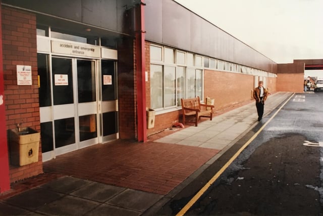 How many of you had to pay a visit to the A&E department? This picture outside the entrance was taken in March 1996.