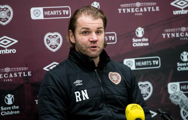 EDINBURGH, SCOTLAND - DECEMBER 23: Manager Robbie Neilson is pictured during a Hearts press conference at the Oriam, on December 23, 2020, in Edinburgh, Scotland. (Photo by Ross Parker / SNS Group)