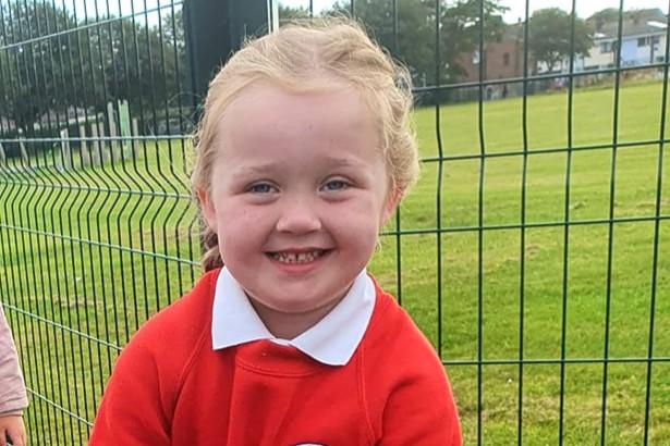 Lyn Thompson: "A smile says it all  Ava. Seahouses First School Reception class."