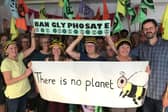 Extinction Rebellion supporters say no to Glyphosate. Picture taken before the pandemic