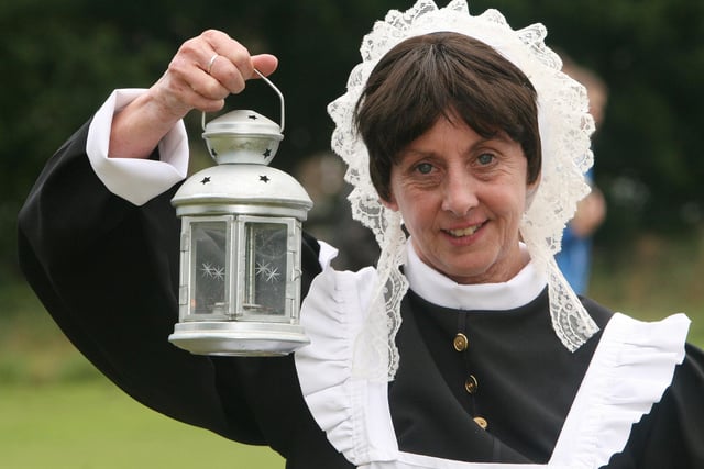 Lady Of The Lamp - Lynn Hill played the part of Florence Nightingale at the Heritage Festival in Lea.