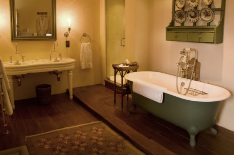 The six bathrooms contain such luxuries as rolltop baths and double sinks.